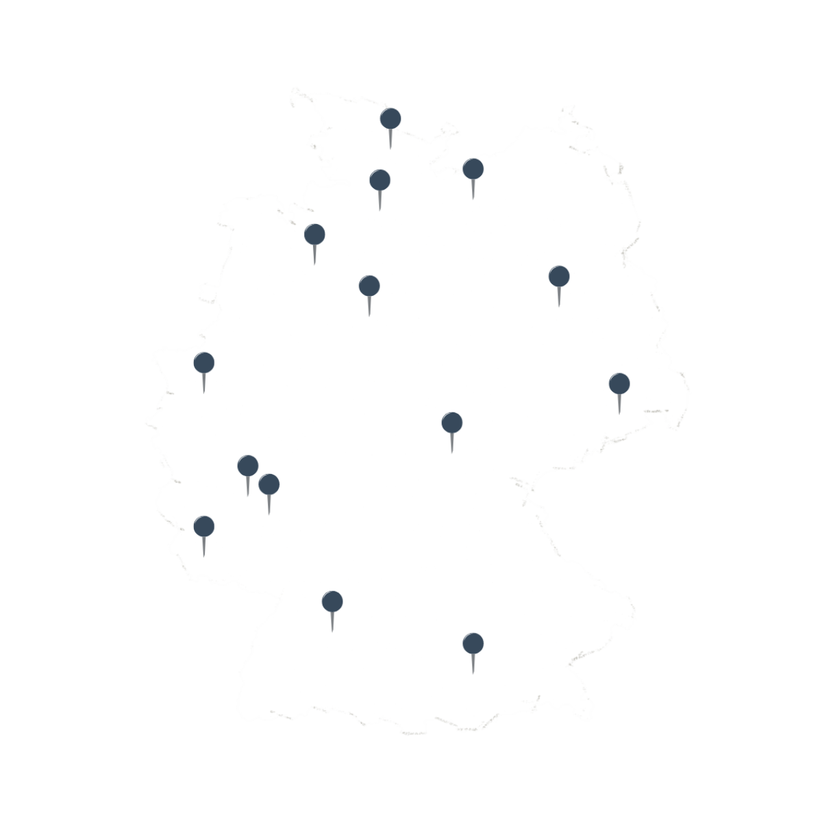 Deutschlandkarte mit Städten
