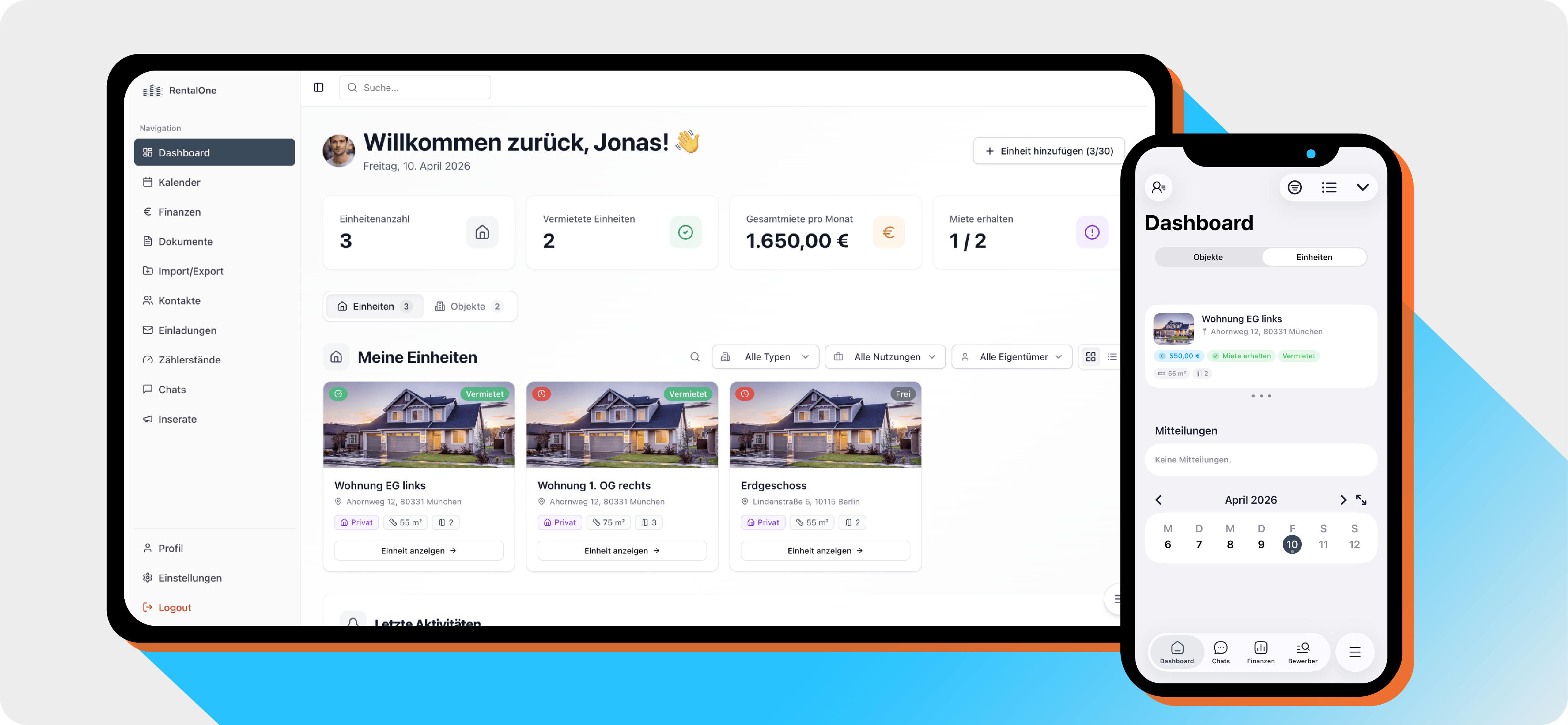 Bestand und Einheiten zentral steuern